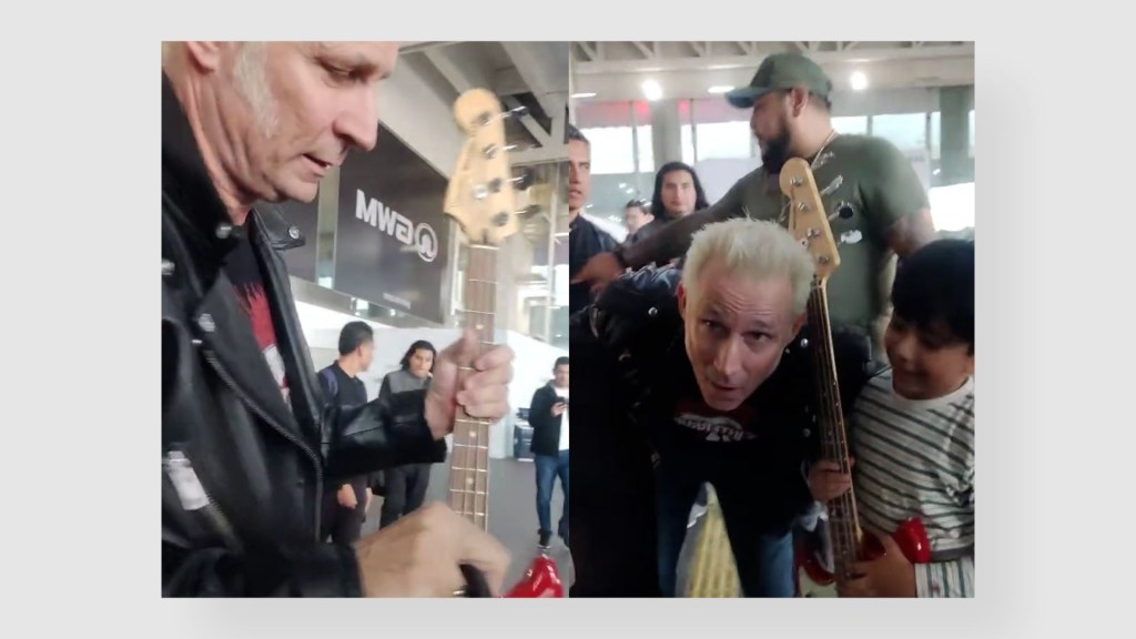 “Ahora serás bajista”: Mike Dirnt de Green Day le regala su bajo a pequeño fan mexicano